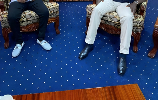 File image of former Nairobi Governor Mike Sonko with President William Ruto