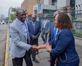 President William at the KRA headquarters at Times Towers where he filed his annual returns