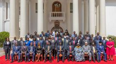President William Ruto poses with Chief Administrative Secretaries at State House