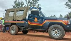 A police vehicle at the scene of crime