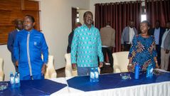 Azimio Leaders during their parliamentary group meeting