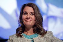 Melinda Gates participates in a panel discussion during the World Bank Group and International Monetary Fund Spring Meetings April 20, 2017
