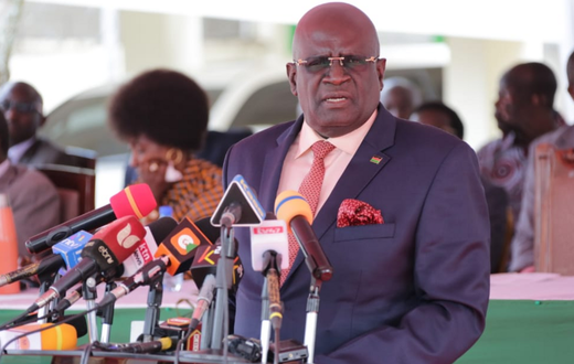 Education Cabinet Secretary Professor George Magoha announces KCSE 2021 results on April 23, 2022