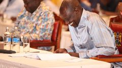 President William Ruto at the 9th National and County Coordinating Summit at Enashipai Hotel, Naivasha, Nakuru County on February 11, 2023.