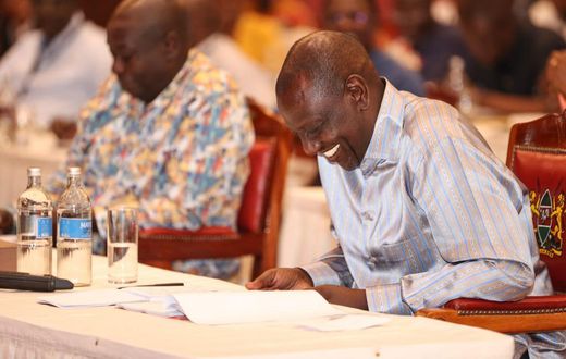 President William Ruto at the 9th National and County Coordinating Summit at Enashipai Hotel, Naivasha, Nakuru County on February 11, 2023.
