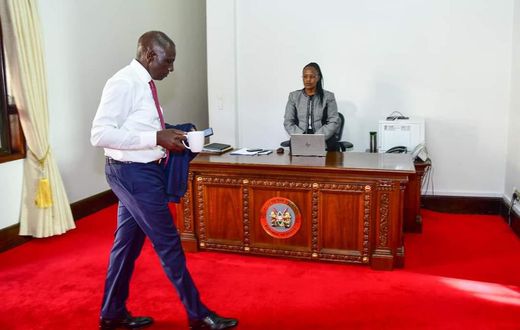 President William Ruto in his office at State House, Nairobi