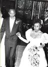 A photo capturing the wedding of former President Uhuru Kenyatta and former First Lady Margret Kenyatta in 1989