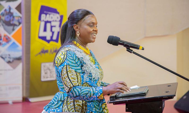 Pastor Dorcas Gachagua speaks at Mount Kenya University on June 2, 2023