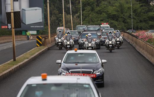 Presidential Escort Unit convoy