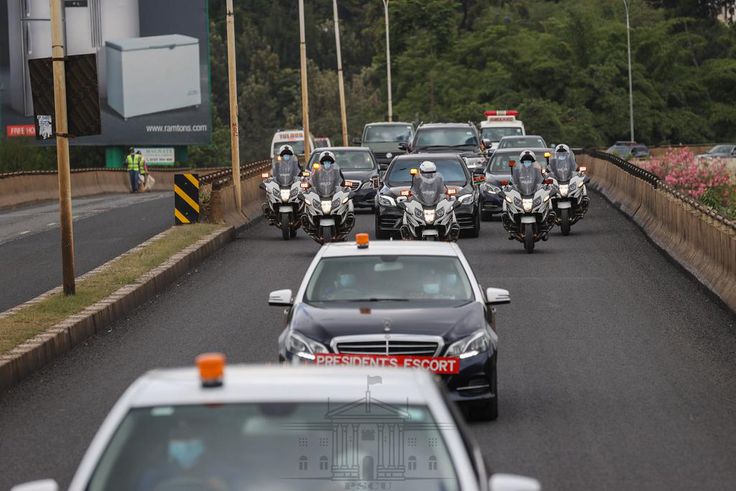 Presidential Escort Unit convoy