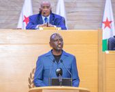 President William Ruto making an address to the National Assembly of Djibouti in Djibouti on June 11, 2023