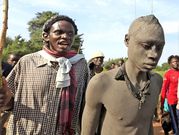 A Bukusu youth heading home for circumcision