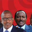 Former President Uhuru Kenyatta, CS Aden Duale, Wiper leader Kalonzo Musyoka, and President William Ruto