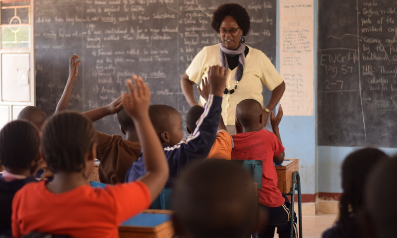 Students in a classroom