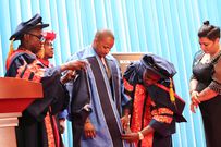 Embakasi East MP Babu Owino receives Honorary Doctorate Degree in Political Leadership