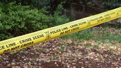 File image of a crime scene cordoned off by the police