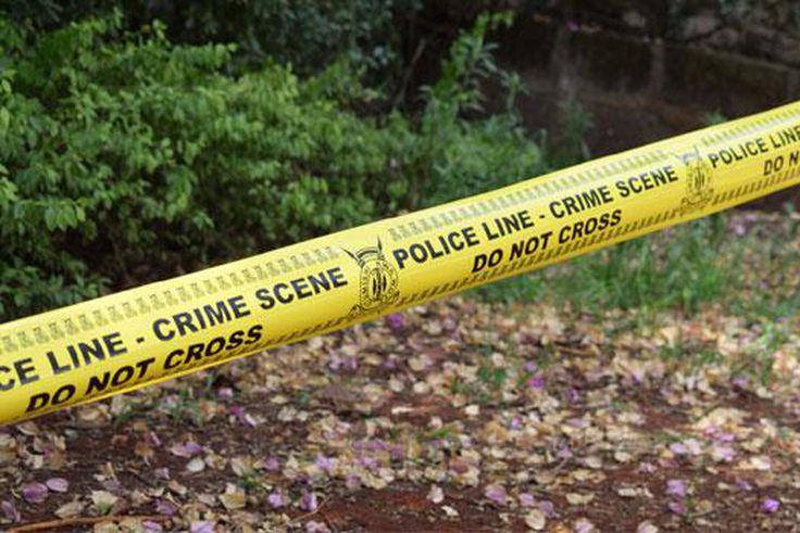 File image of a crime scene cordoned off by the police