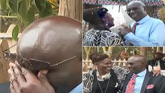 Citizen TV presenter Fred Machoka unable to hold his tears on his 70th birthday celebrations