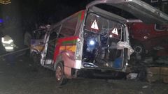 A vehicle involved in a road crash