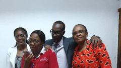 The moment PS Korir Singoei placed a call to welcome Lydia Mbotela to the Kenyan Embassy in DRC upon her release by the authorities in Kinshasa.