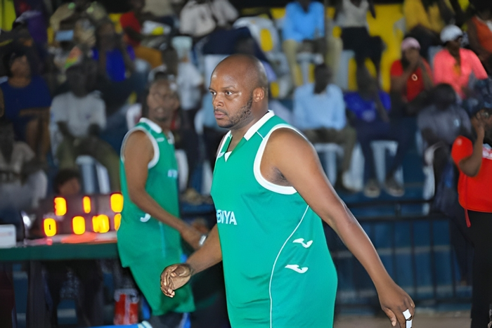 Jalang'o playing basketball with the national assembly team