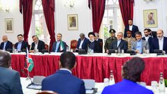 Iranian delegation during the State House meeting