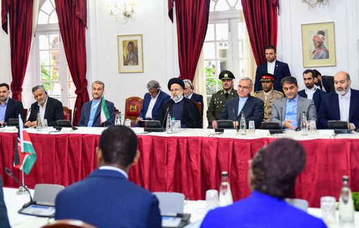 Iranian delegation during the State House meeting