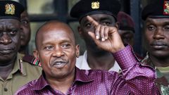 Interior CS Kithure Kindiki addressing the media on February 27, 2024