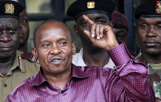 Interior CS Kithure Kindiki addressing the media on February 27, 2024