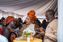 Guests having a chat on Africa Day in Nairobi