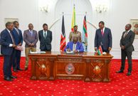 President William Ruto assents to a bill at State House, Nairobi