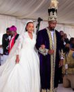 Man and Wife: Kyabazinga Nadiope and Jovia Mutesi leaving Christ Cathedral