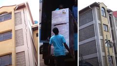 Residents of a building in Thindigua, Kiambu County, were evacuated on Thusday, April 6 after the building started sinking.