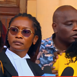 Jacque Maribe with her lawyer Katwa Kigen at Milimani Law Courts on February 9, 2023