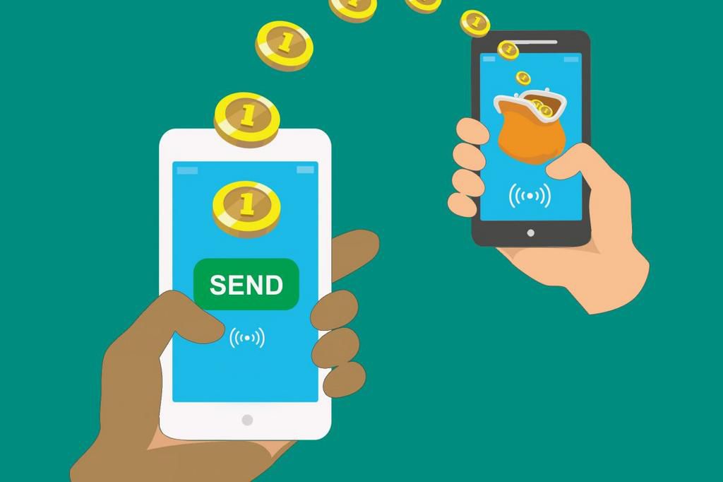 An illustration of mobile money transfer