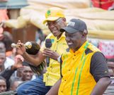 President William Ruto with Johnson Muthama during a past campaign rally