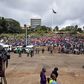 Kenyan workers at Uhuru Park during Labour day celebrations
