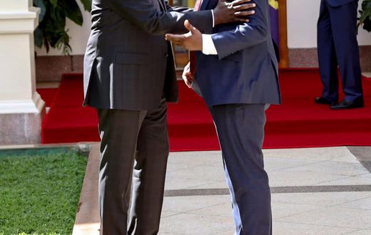 President William Ruto with Lang'ata MP Jalango at State House on February 7, 2023