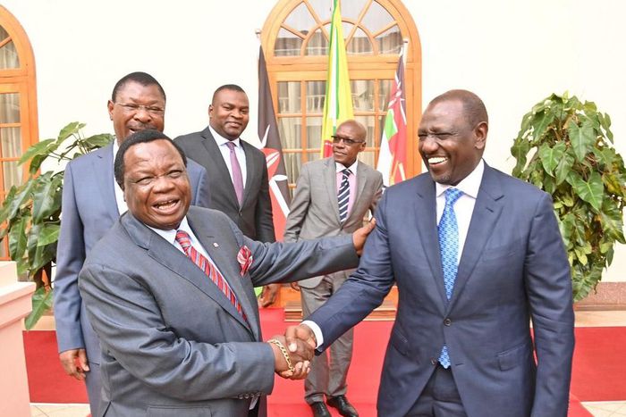 President William Ruto met Central Organisation of Trade Unions Secretary General Francis Atwoli at State House, on December 1, 2022.