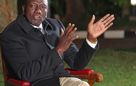 President William Ruto during an interview at Sagana State Lodge on August 6, 2023