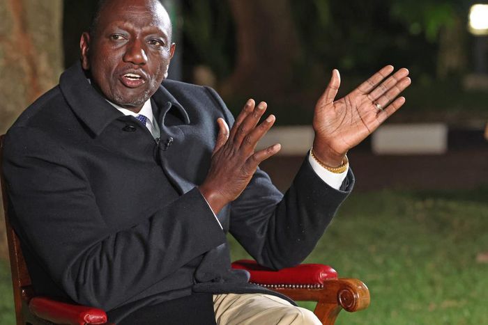 President William Ruto during an interview at Sagana State Lodge on August 6, 2023