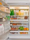 A photo of food in a refrigirator