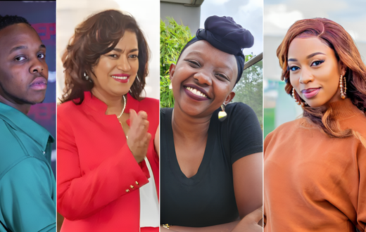 A collage of Malik Lemuel, Esther Passaris, Charlene Ruto and Diana Marua