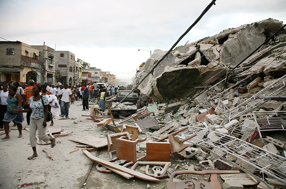 Aftermath of the earthquake that struck Haiti in 2010