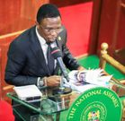 Sports CS Ababu Namwamba speaking in the National Assembly on August 23, 2023