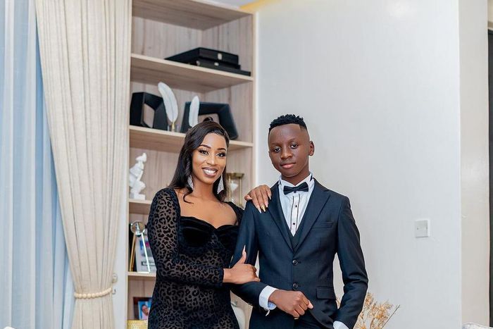 Content creator Diana Marua and her son Morgan Bahati