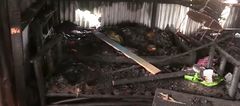 The debris of building at KAG Church in Nanyuki that was set on fire