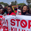 Renowned actress Catherine Kamau, popularly known as Kate Actress, led a march to protest against femicide in Nyeri on January 26, 2024.