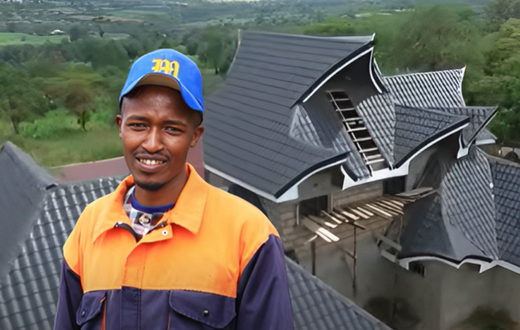 Musa King of Roofing [Photo: Nicholas Kioko]