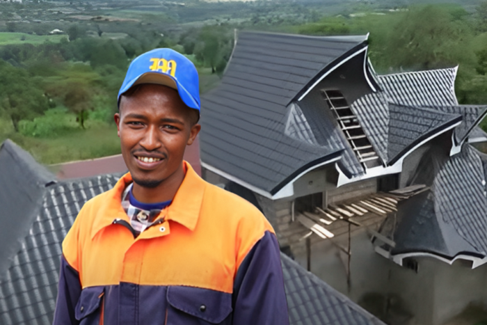 Musa King of Roofing [Photo: Nicholas Kioko]